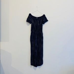 TARGET BLUE AND WHITE STRIPED ROMPER